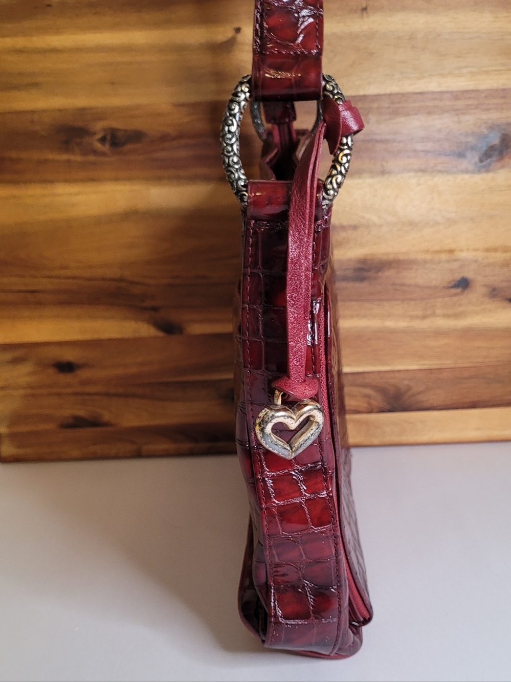 Brighton Croc Embossed Patent Leather Purse - Picture 5 of 13